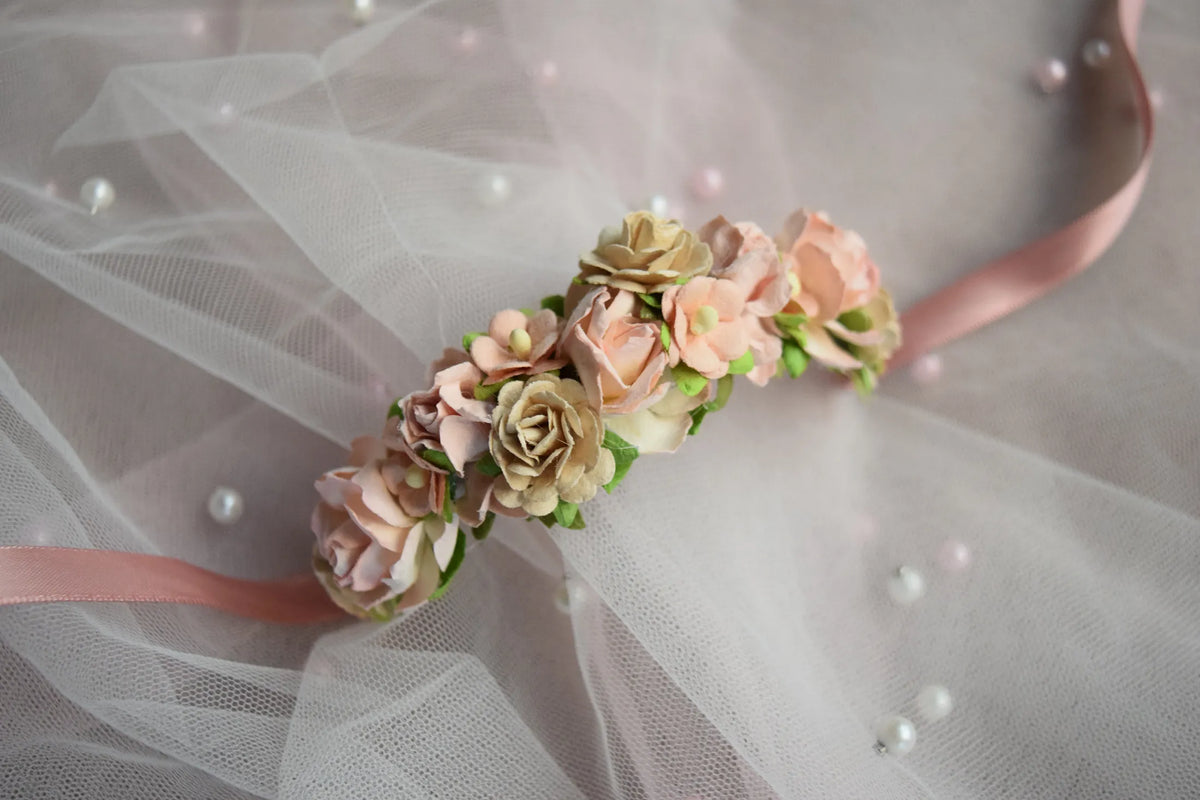 Antique Blush Heirloom Bun Wrap - Petals en Pointe