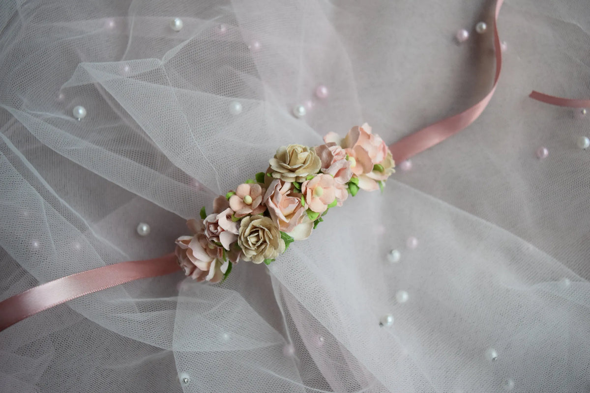 Antique Blush Heirloom Bun Wrap - Petals en Pointe