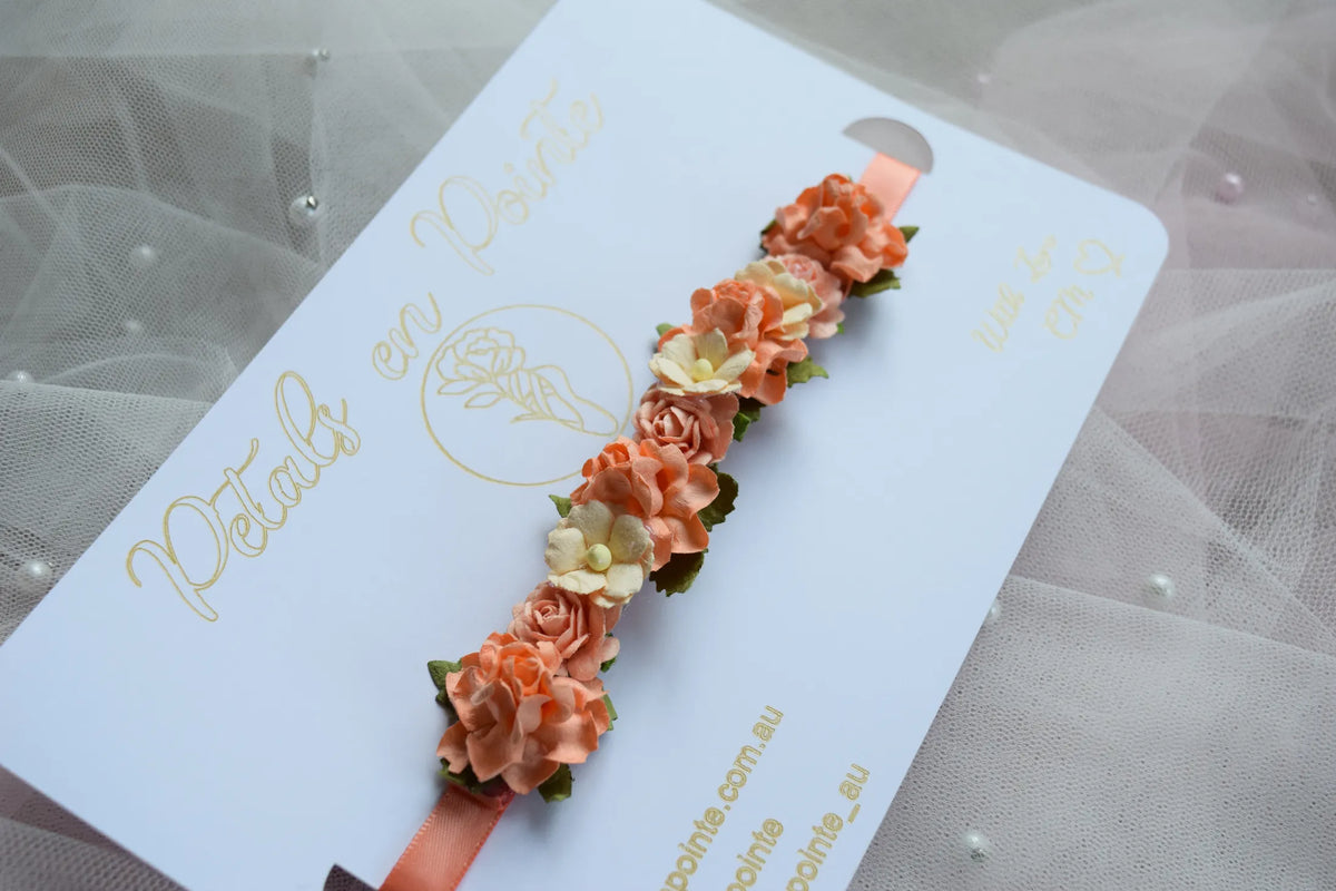 Apricot Cadence Bun Wrap - Petals en Pointe