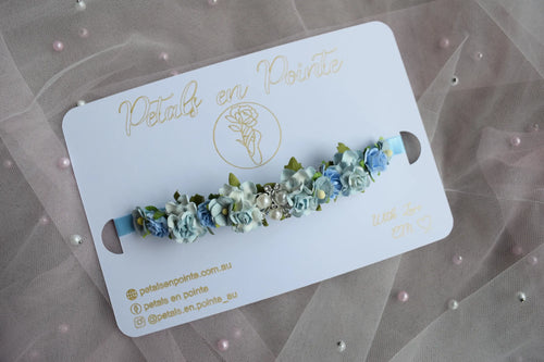 Aqua Perle Bun Wrap - Petals en Pointe