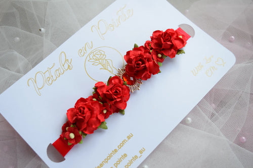 Crimson Allegro Bun Wrap - Petals en Pointe
