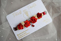Crimson Éclat Bun Wrap - Petals en Pointe