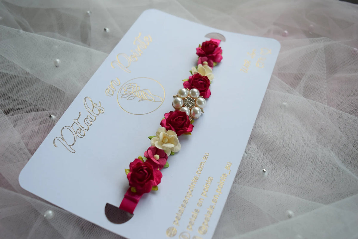 Fuchsia Élégance Bun Wrap - Petals en Pointe
