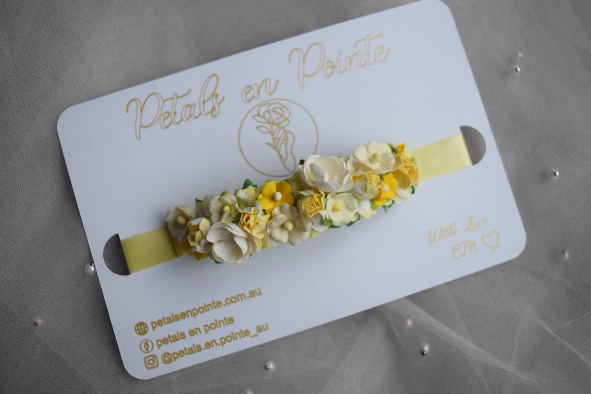 Golden Lumiere Bun Wrap - Petals en Pointe