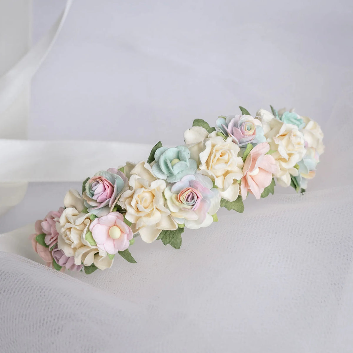 Ivory Pastelle Bun Wrap - Petals en Pointe