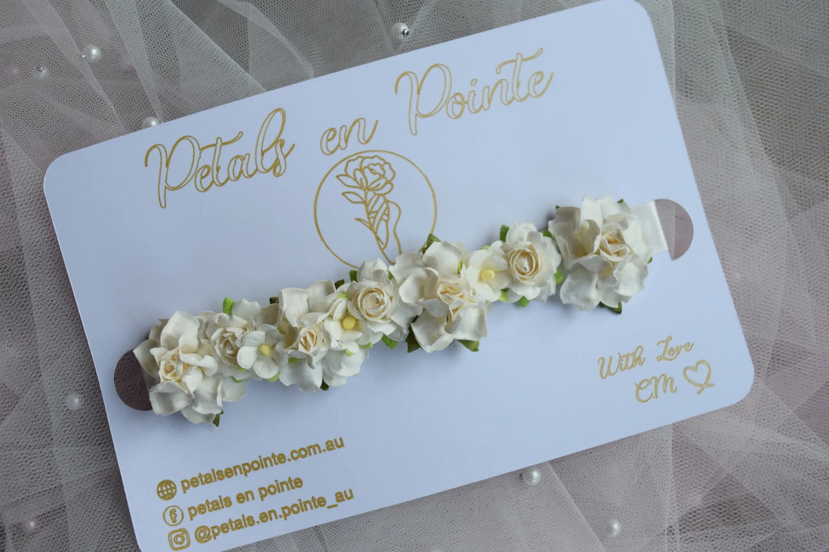 Ivory Serenade Bun Wrap - Petals en Pointe