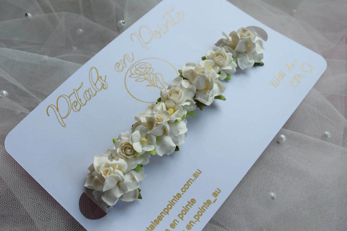 Ivory Serenade Bun Wrap - Petals en Pointe