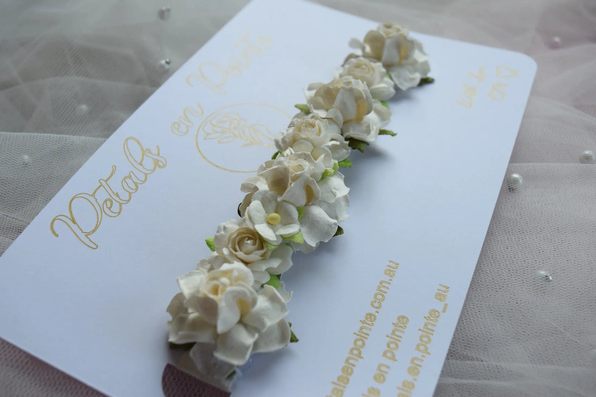 Ivory Serenade Bun Wrap - Petals en Pointe