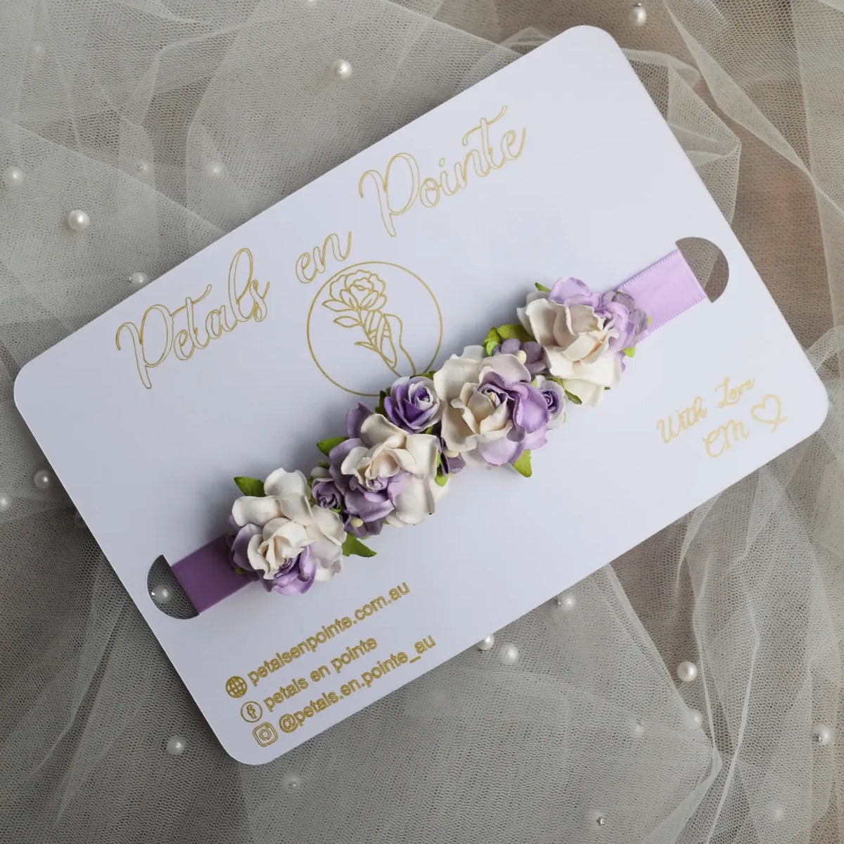 Lilac Grace Bun Wrap - Petals en Pointe