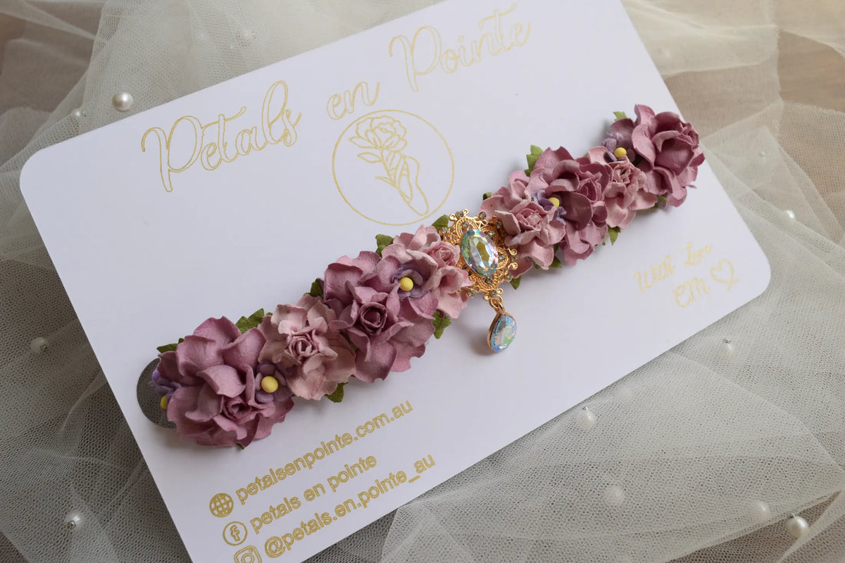 Mauve Opaline Bun Wrap - Petals en Pointe