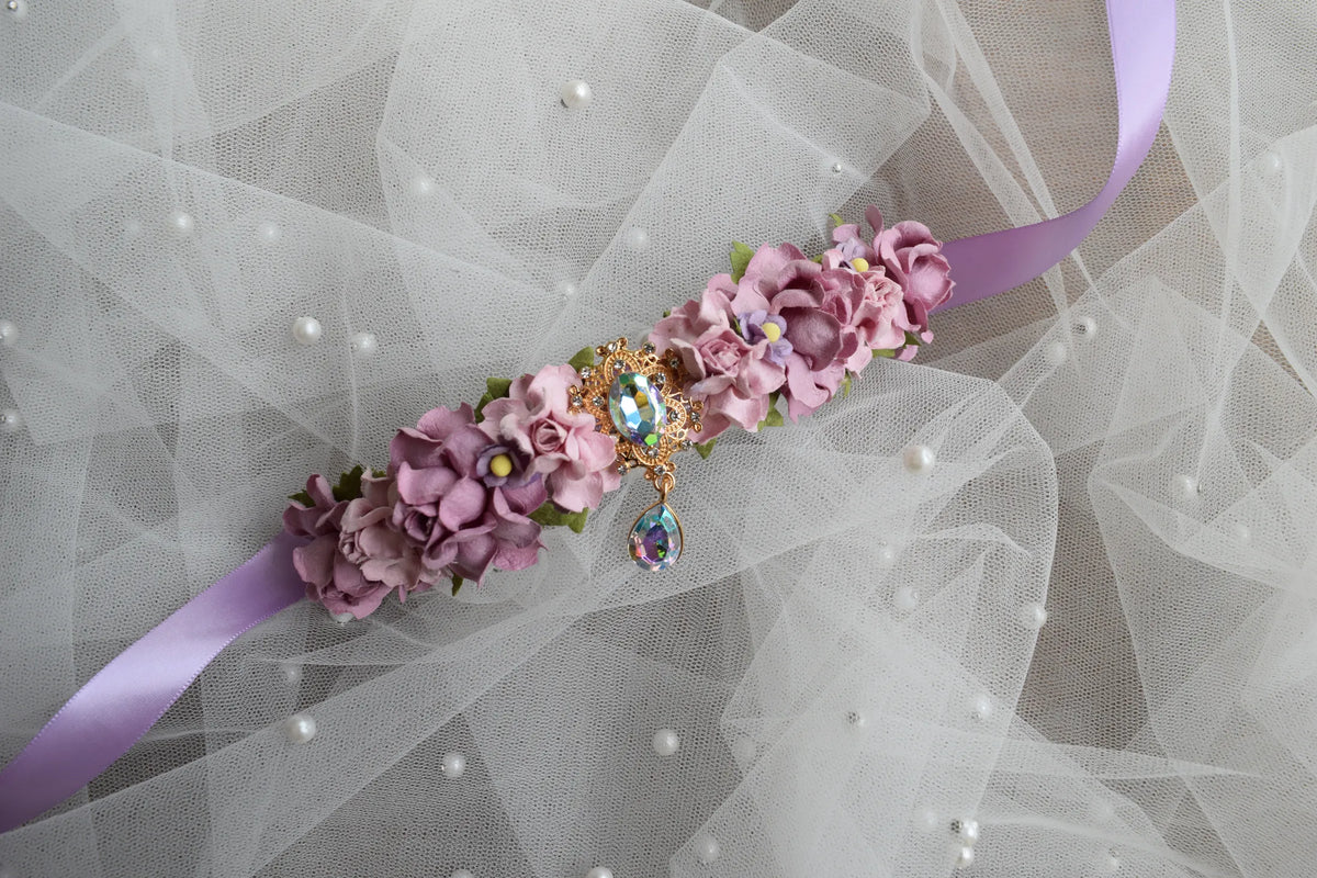 Mauve Opaline Bun Wrap - Petals en Pointe