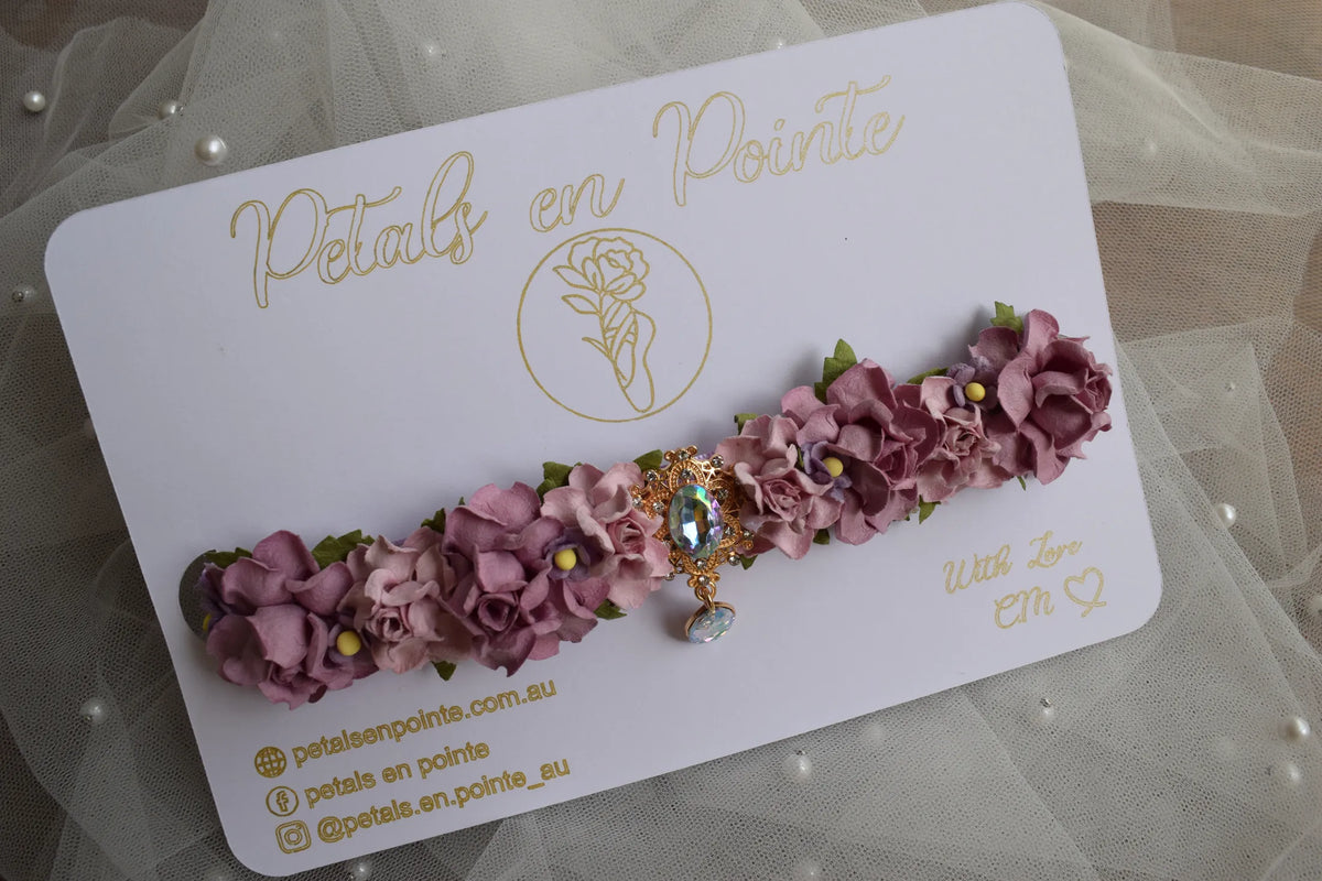 Mauve Opaline Bun Wrap - Petals en Pointe