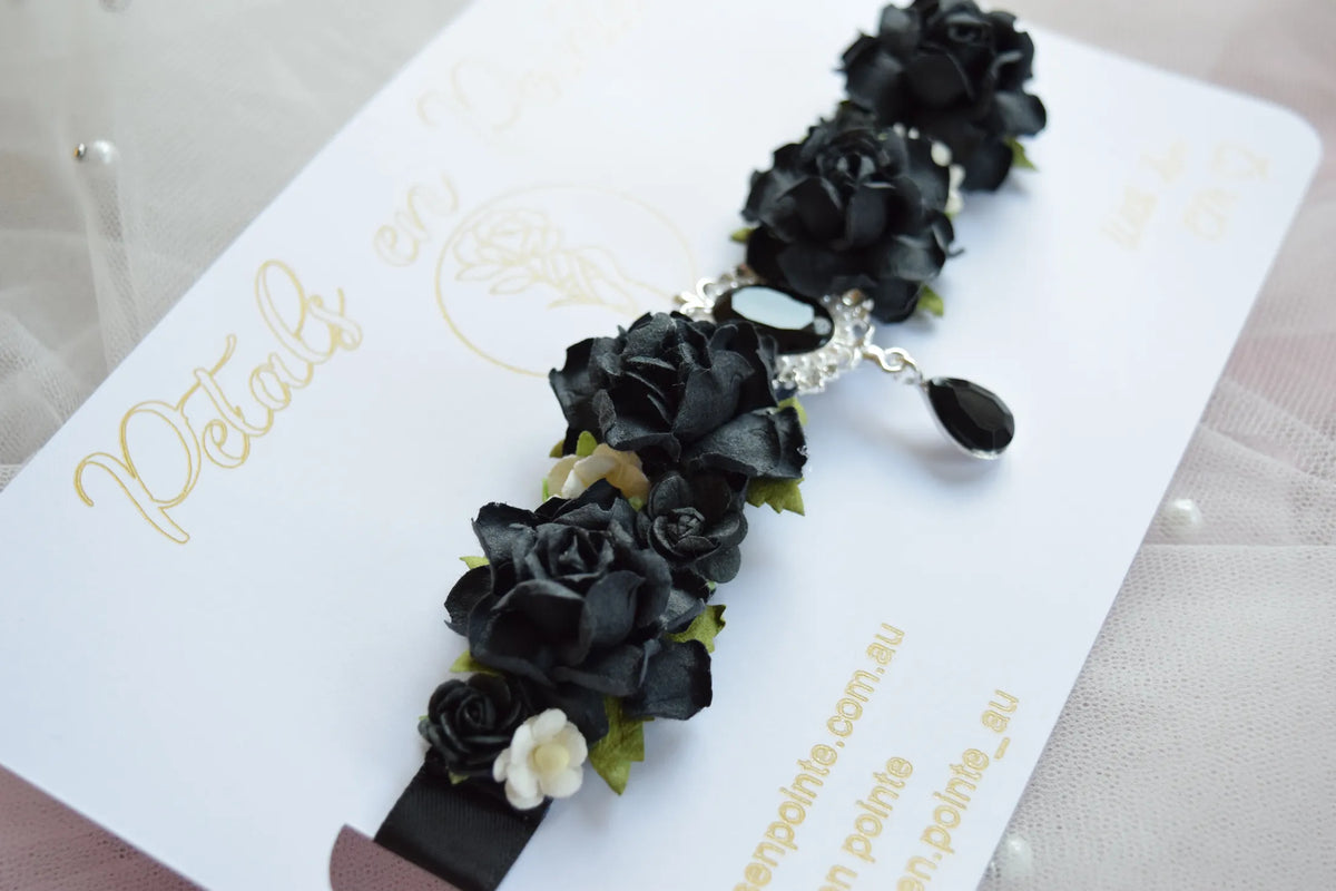 Noir Adagio Bun Wrap - Petals en Pointe