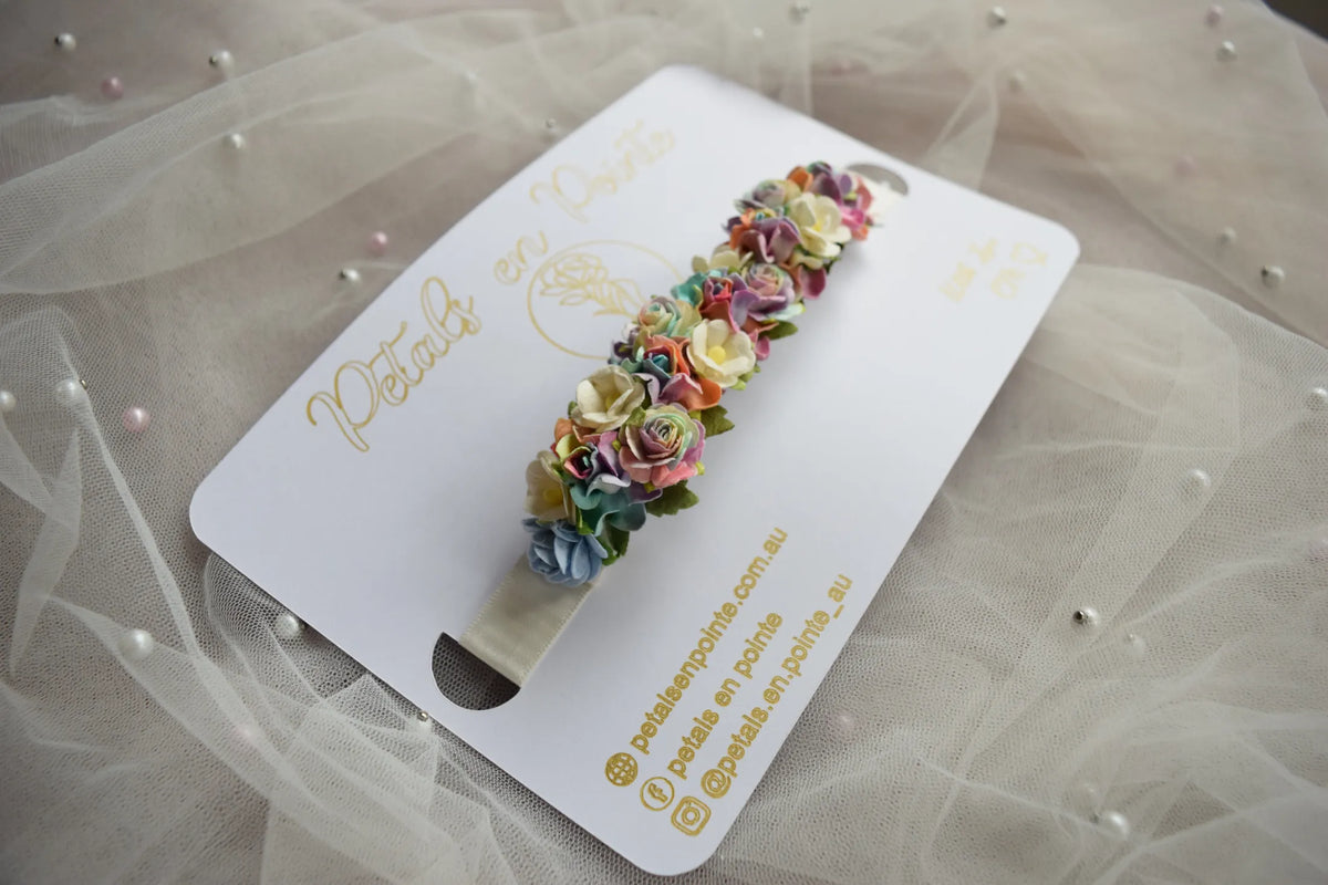 Pastel Garland Bun Wrap - Petals en Pointe