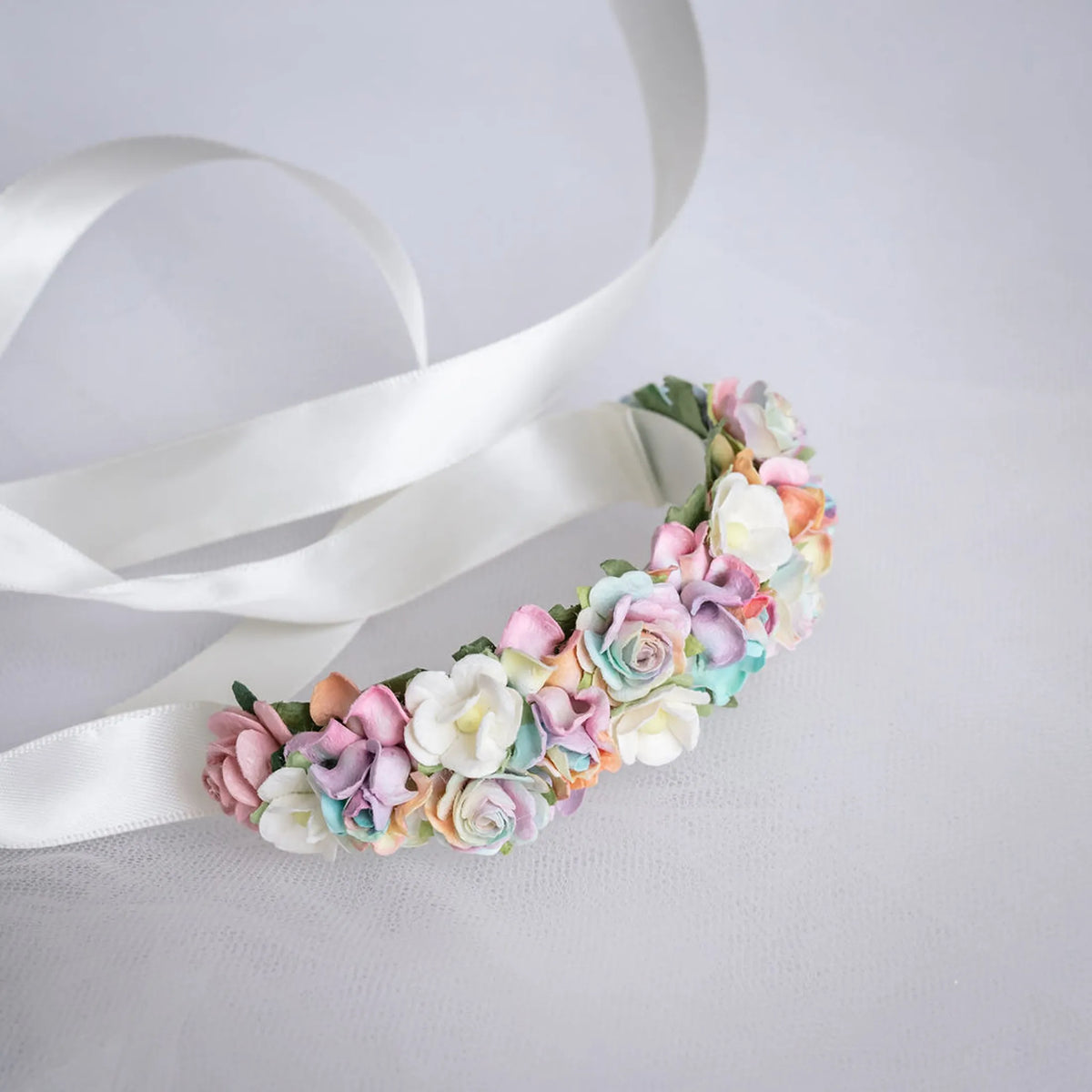 Pastel Garland Bun Wrap - Petals en Pointe
