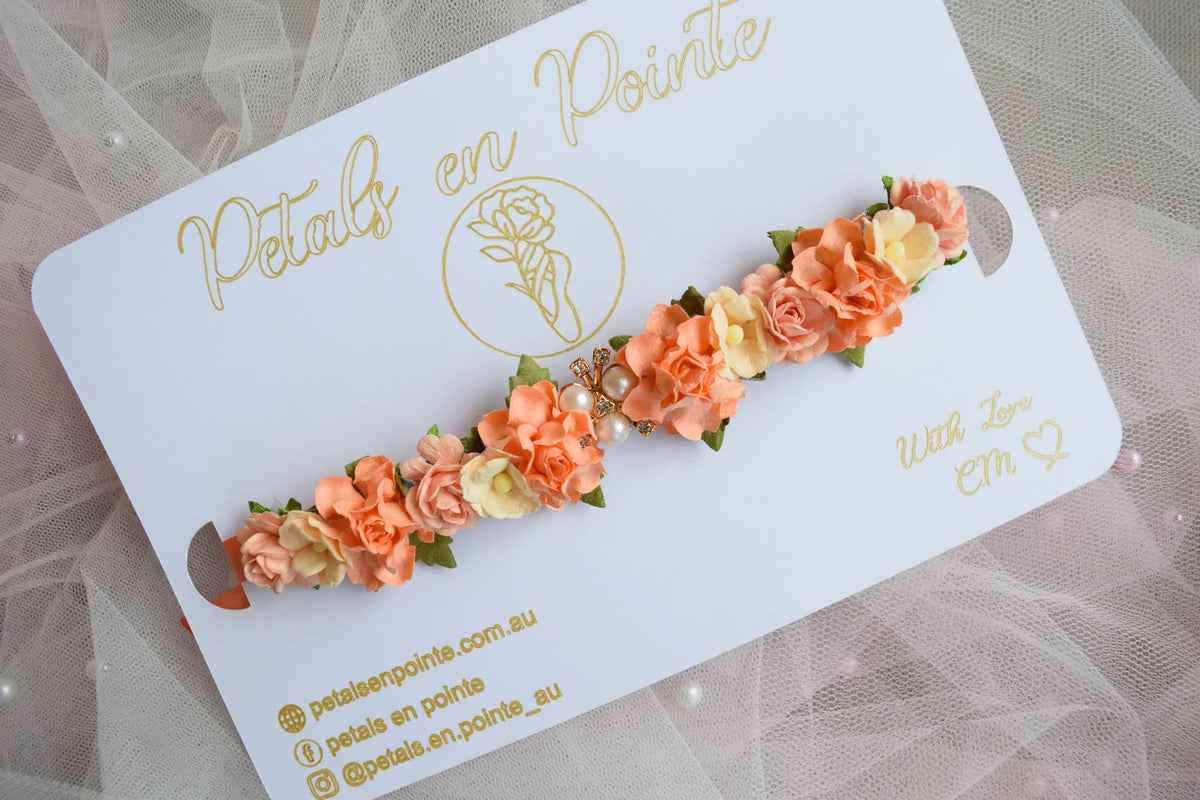 Peach Étude Bun Wrap - Petals en Pointe