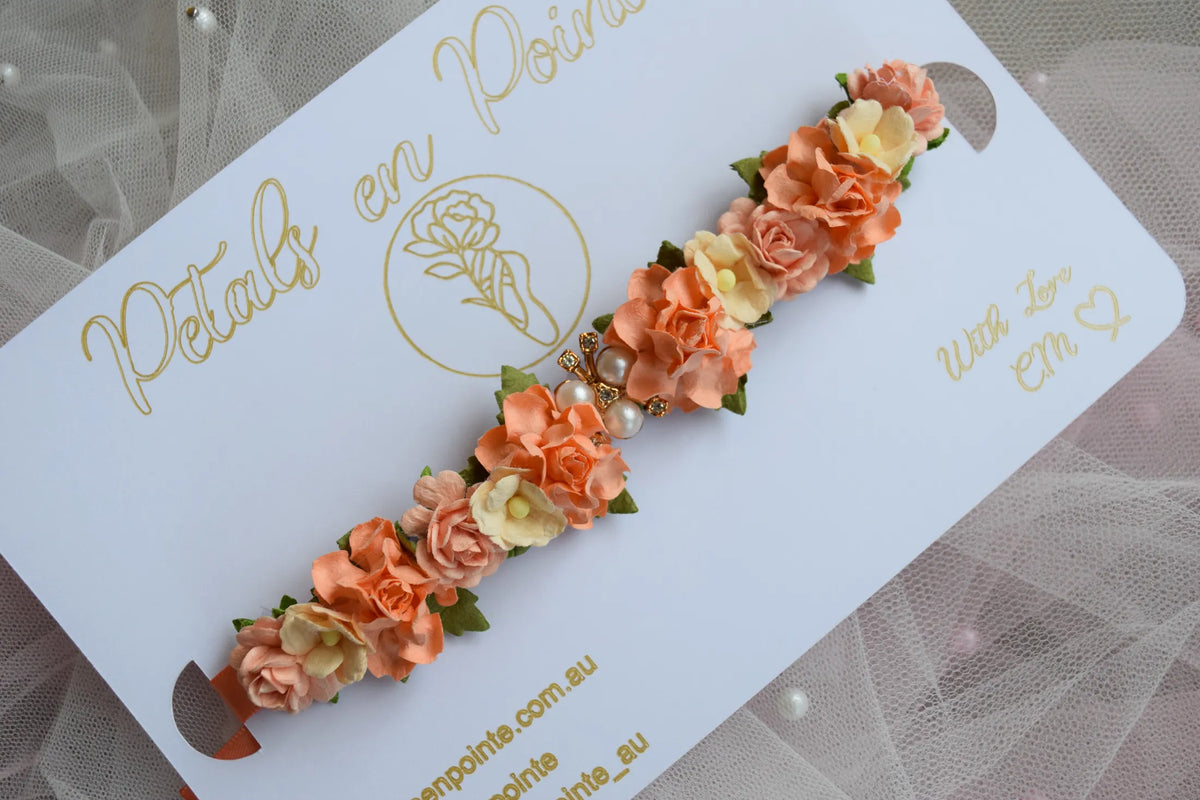 Peach Étude Bun Wrap - Petals en Pointe