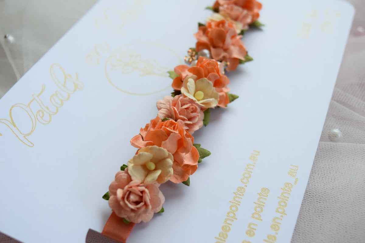 Peach Étude Bun Wrap - Petals en Pointe