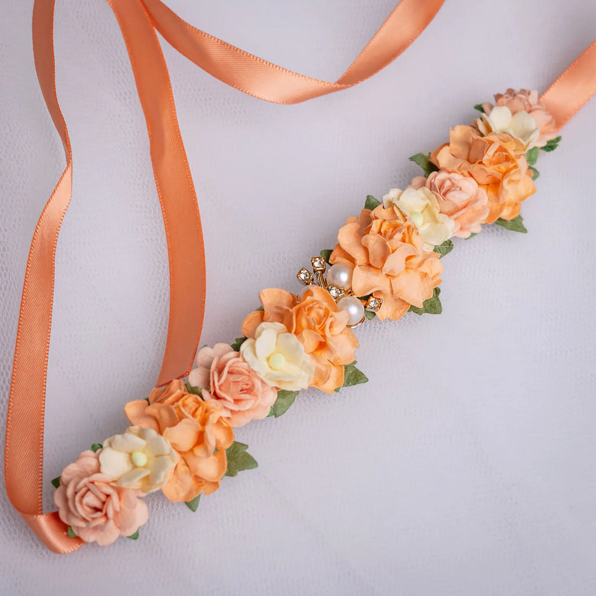 Peach Étude Bun Wrap - Petals en Pointe