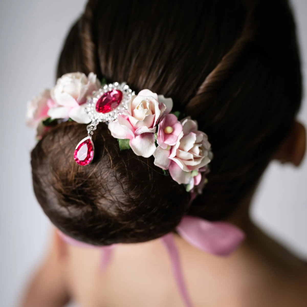 Pink Amara Bun Wrap - Petals en Pointe