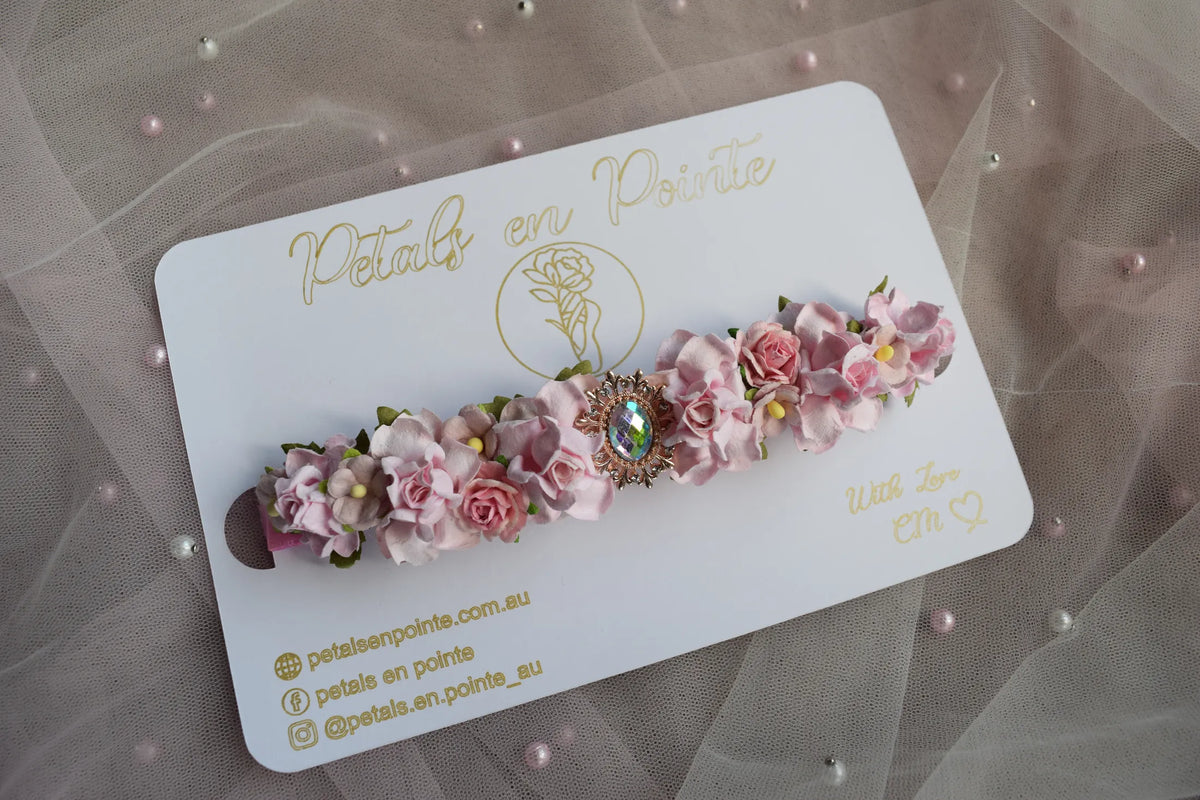 Pink Opaline Bun Wrap - Petals en Pointe