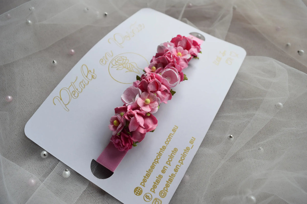 Pink Posy Bun Wrap - Petals en Pointe