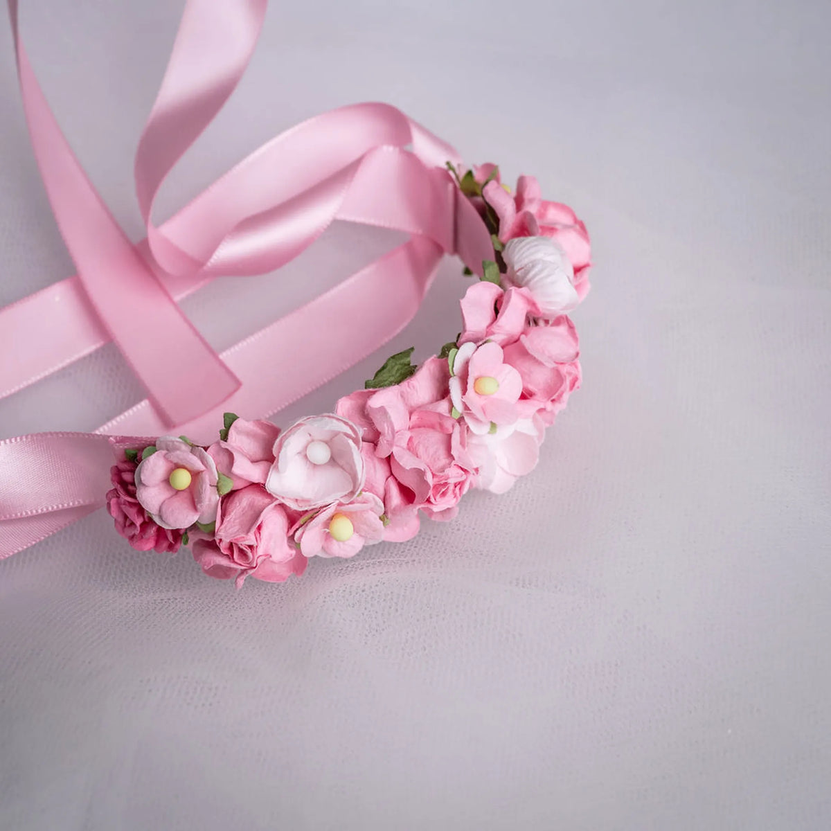 Pink Posy Bun Wrap - Petals en Pointe