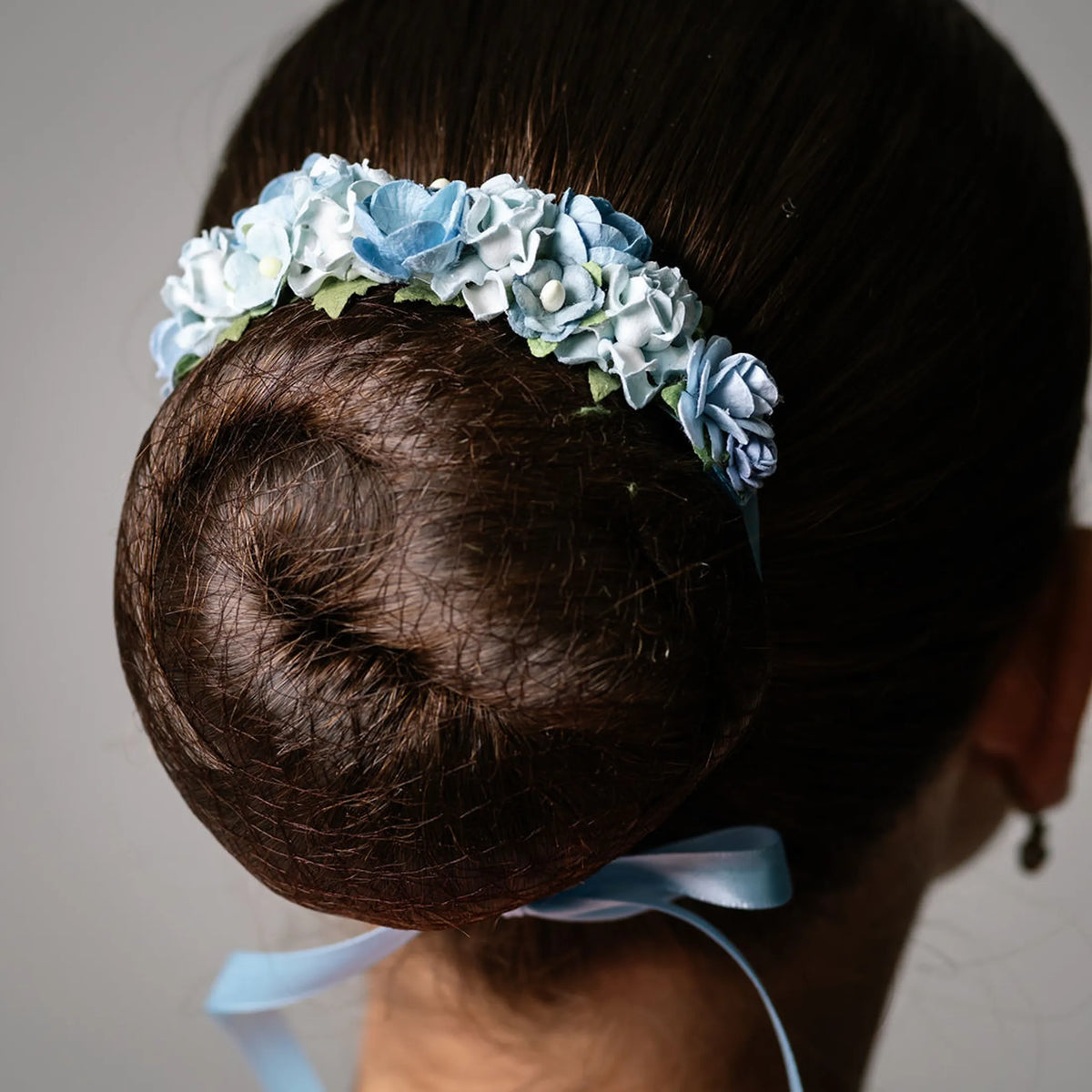 Powder Blue Rosette Bun Wrap - Petals en Pointe