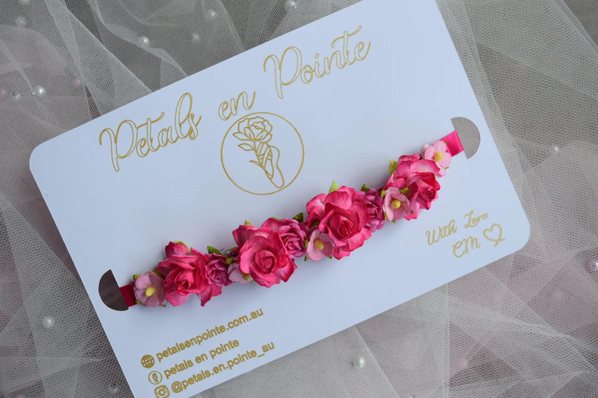 Rosé Brillante Bun Wrap - Petals en Pointe