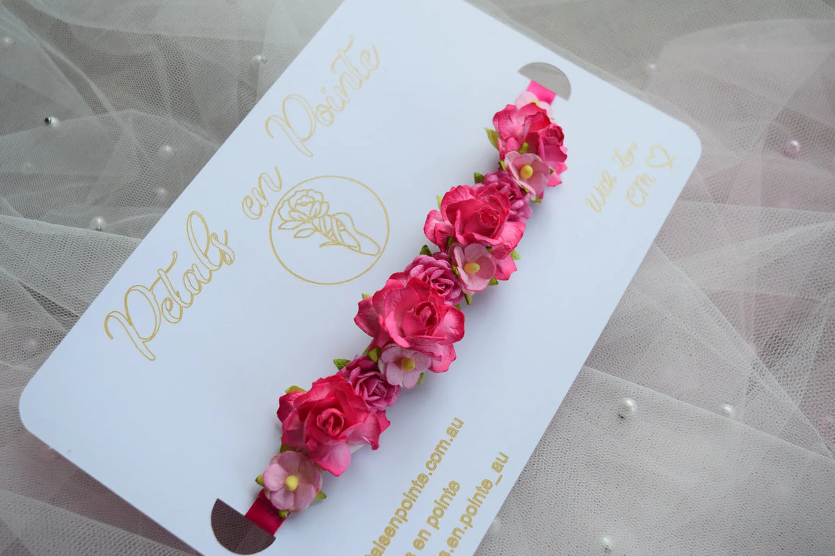 Rosé Brillante Bun Wrap - Petals en Pointe