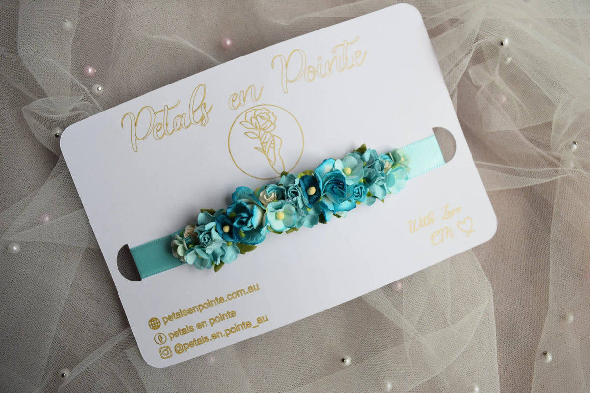 Turquoise Vivace Bun Wrap - Petals en Pointe