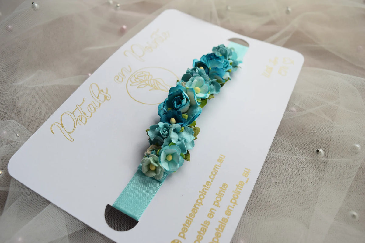 Turquoise Vivace Bun Wrap - Petals en Pointe